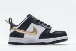 Dunk SB Low White Black Gold Kids