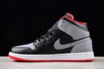 Retro Air Jordan 1 Mid Black Grey Red